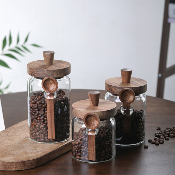 3 Pcs Glass Jars with Spoons - Homelistsplus