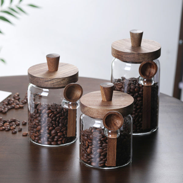3 Pcs Glass Jars with Spoons - Homelistsplus