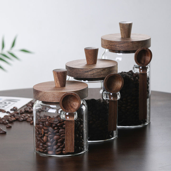 3 Pcs Glass Jars with Spoons - Homelistsplus